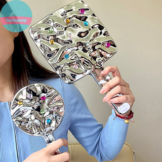  Sund Hình Dạng Lỏng Gương Vuông Mini Cầm Tay Để Bàn Mỹ Phẩm Trang Điểm Gương Du Lịch Kim Loại Di Động Gương Làm Đẹp Cho Túi Xách VN 