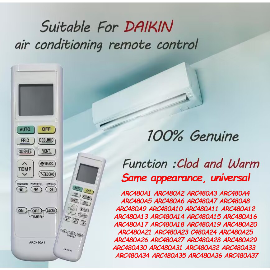 Thích hợp cho điều hòa DAIKIN Điều khiển từ xa Universal ARC480A1 ARC480A2 ARC480A3 ARC480A4 ARC480A