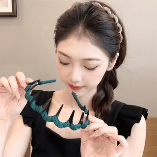 2024 đơn giản đầu nữ rửa mặt có răng kẹp tóc chống trơn trượt băng đô quấn tóc gãy