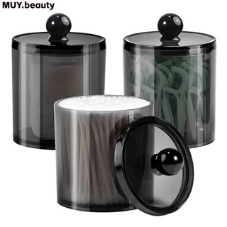  Bông Swabs Giá Đỡ Phòng Tắm Vanity Mặt Bàn Lưu Trữ Sắp Xếp Trong Suốt Cho Bông Swabs Tròn Bóng Trang Điểm Bọt Biển Hộp Đựng 