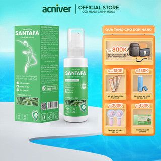 Sữa Vệ Sinh Phụ Nữ Santafa Giảm Viêm Ngứa Dưỡng Ẩm Da Cân Bằng PH Chiết Xuất Lá Xoài Chai 100ml