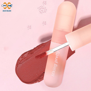 Mking Pretty Velvet Soft Mist Lip Lacquer Bean Paste Red Matte Finish Lip Lacquer Sinh Viên Giá Rẻ Miệng Đỏ Môi Bùn