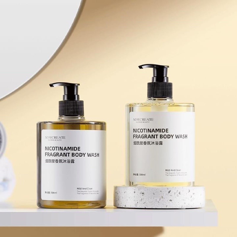 Sữa tắm và sữa dưỡng thể trắng da Five grains Niacinamide - MÈO BEAUTY