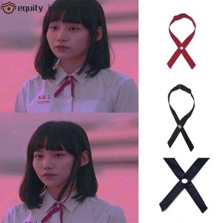 Cà vạt nơ chéo đồng phục học sinh màu trơn thanh lịch cho nam