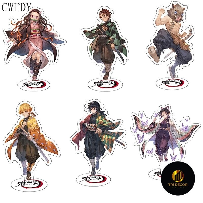 Mô hình Standee Demon Slayer Kimetsu No Yaiba Keychain Tanjirou Nezuko Zenitsu Kanawo Giyuu Shinobu 