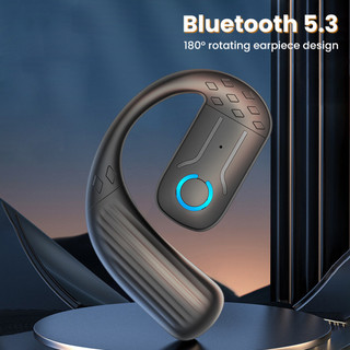 Xoay Nút Tai Đơn OWS Thể Thao Không Dây Pin Lớn Siêu Dài Chờ Không Có Tai Nghe Bluetooth Treo Trong Tai
