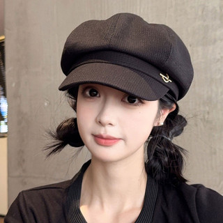 Mismemo  Mũ Beret Nữ Xuân Hè 2024 Phong Cách Mới Mũ Newsboy Thể Hiện Mặt Mũ Hình Bát Giác Nhỏ Phù Hợp Với Đầu Lớn Mũ Họa Sĩ