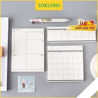 Sổ kế hoạch tuần tháng, thời khóa biểu bỏ túi Sổ KLONG- Tập 50 tờ note xinh xắn tiện lợi
