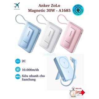 Pin sạc dự phòng Anker Zolo 30W 10000mAh A1685 2 cổng Type C PD QC PPS