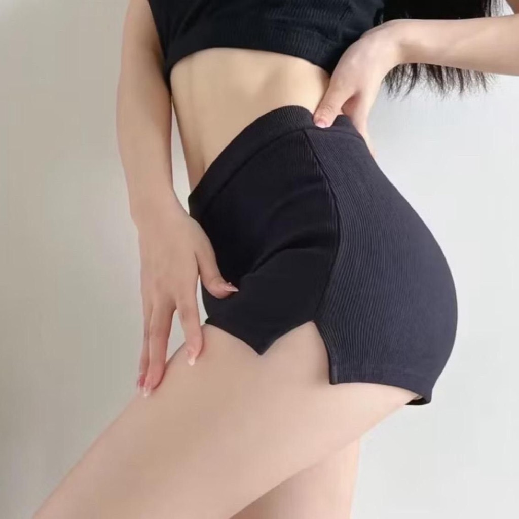 Quần Short Len Tăm Xẻ Gấu Chất Co Dãn thiết kế thể thao năng động mã 0401 | BigBuy360 - bigbuy360.vn