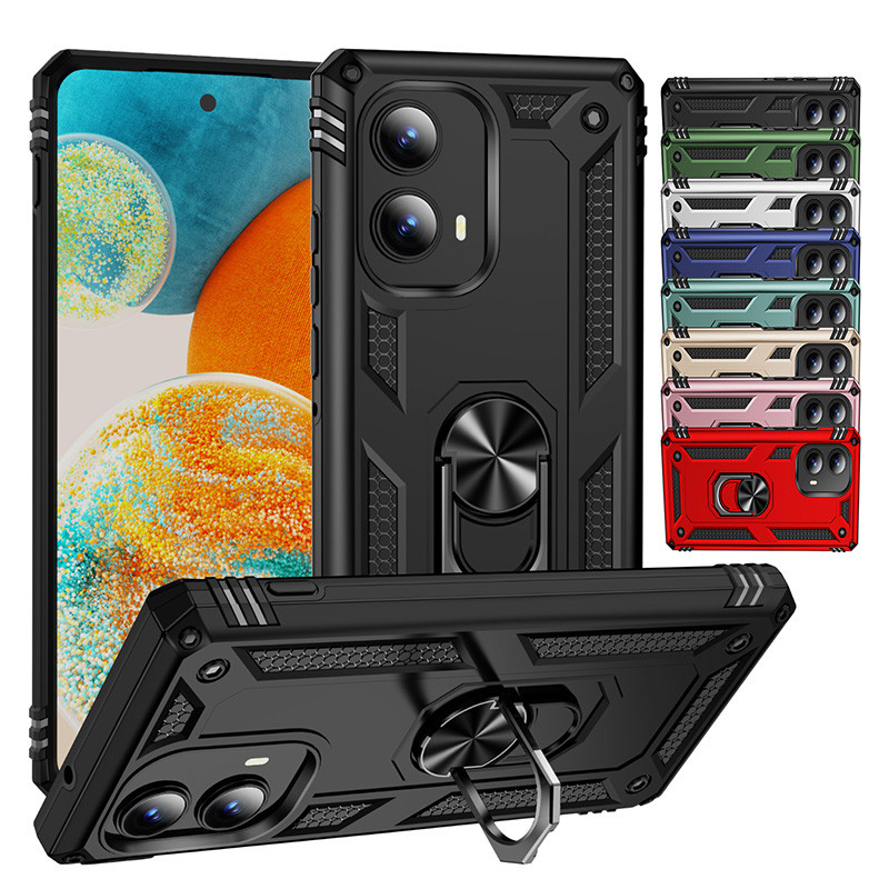 Dành Cho Motorola Edge (2024) Vỏ Giáp Quân Sự Chống Sốc Nhẫn Chân Đế Giá Đỡ