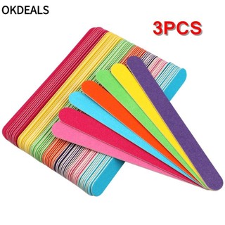 OKDEALS 3 cây dũa móng tay tiện dụng cao cấp