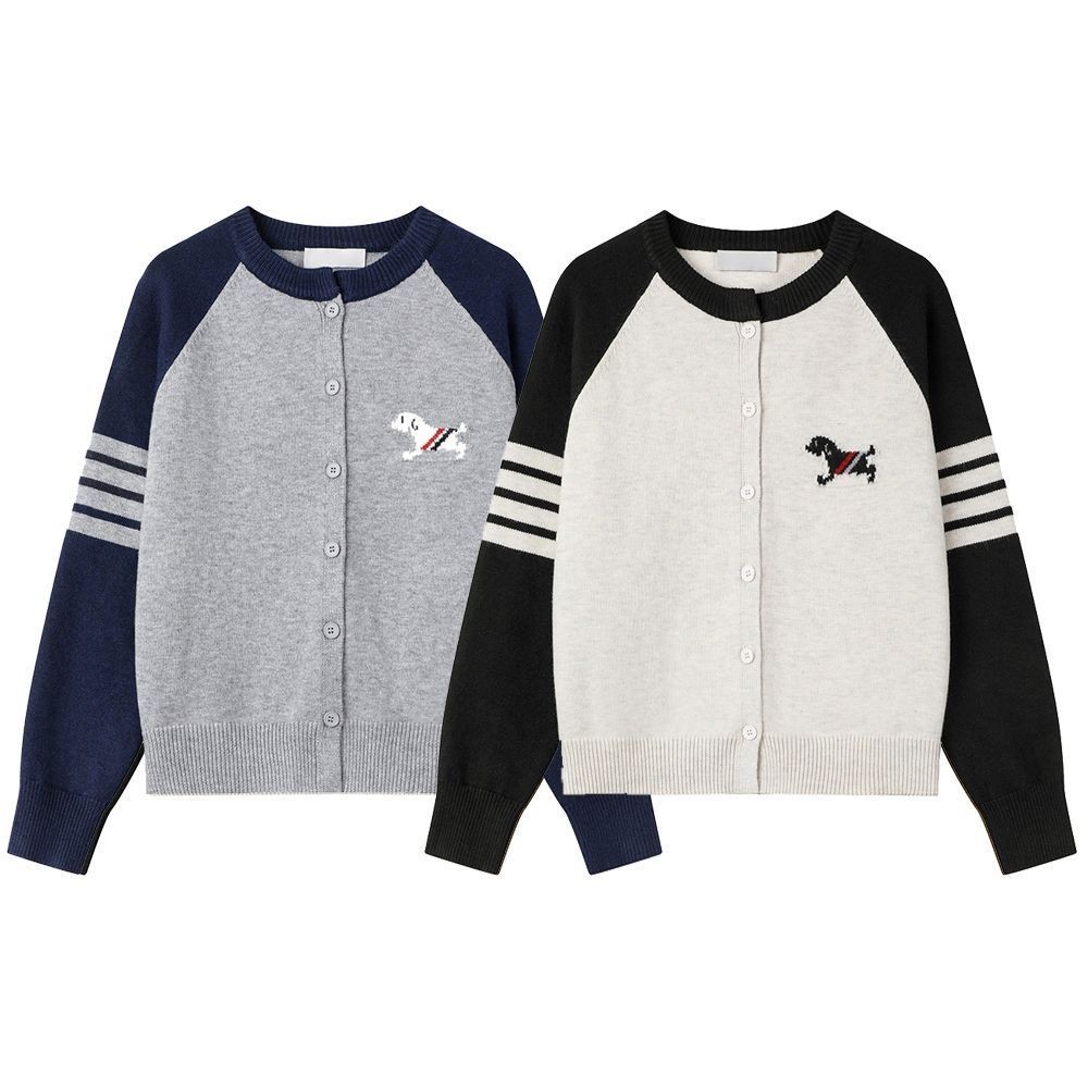 Áo len cổ tròn thêu Mẫu Mới Hot Jiashucheng Áo Khoác Cardigan dệt kim rộng rãi mùa xuân thu cho nam và nữ