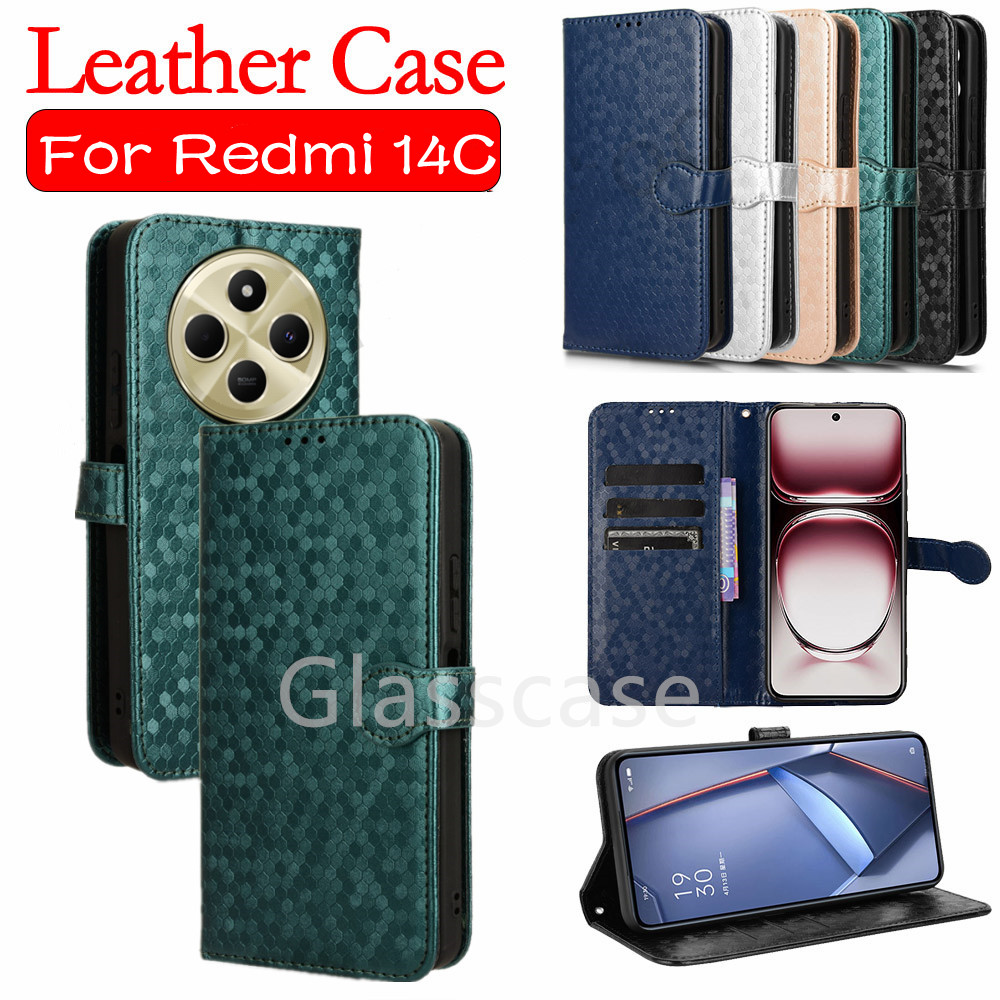 Ốp Lưng Cho Redmi 14C 13C Redmi14C 14 C Redmi13C 13 C 4G 5G 2024 Vỏ Điện Thoại Da Lật Vỏ Bảo Vệ Chống Sốc Khe Cắm Thẻ Ví Giá Đỡ Vỏ Lưng