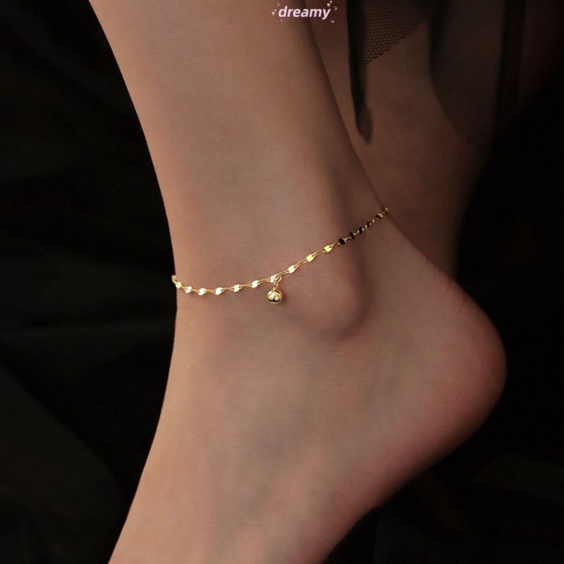 Dreamy Niche Gợi Cảm Hạt Chân Dây Xích Nữ Cao Cấp Ánh Sáng Sang Trọng Chân Dây Xích Đơn Giản Hợp Kim Chân Nhẫn