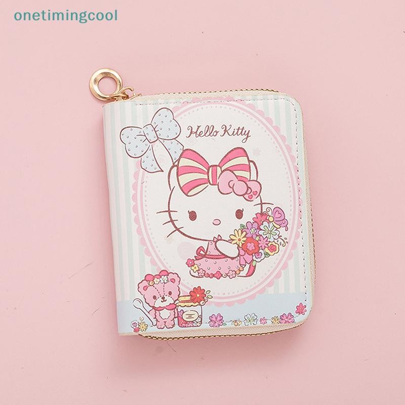 Onetimingcool Hello Kitty Ví Mini Nhỏ Cho Bé Gái Ví Ngắn Nữ Kawaii Dễ Thương Túi Xách Ví VN