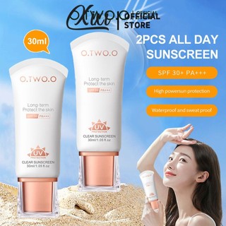  Kem chống nắng O.TWO.O SPF 30 PA + + + 30g Công thức chống dính không dầu làm mới Chống nắng UV cho mặt Kem chống nắng làm sáng da tự nhiên Tất cả các loại da Kem chống nắng cho da và mặt