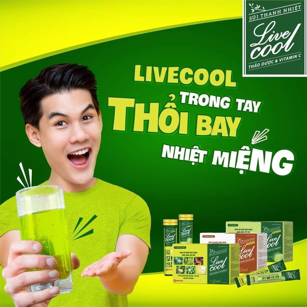 Bột Sủi thanh nhiệt livecool dành cho người nhiệt miệng, mát gan, (livercool, live cool, liver cool)