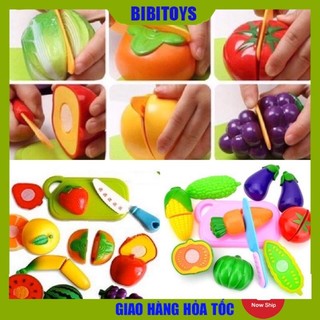 Đồ chơi cắt hoa quả - rau củ nhựa cho bé
