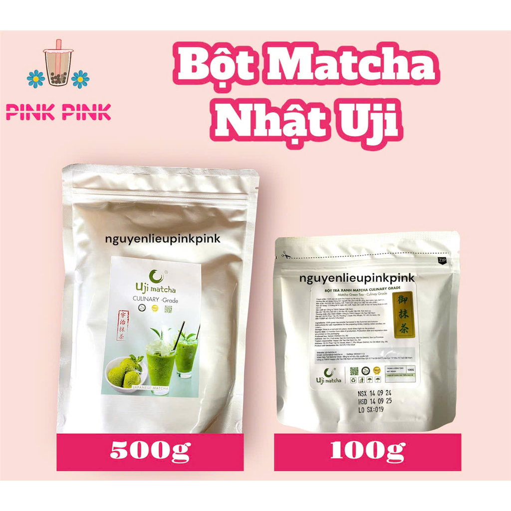 [ GÓI 500G ] BỘT MATCHA UJI NHẬT BẢN Ceremonial Grade / Culinary Grade / HOUJICHA TỪ PINK PINK