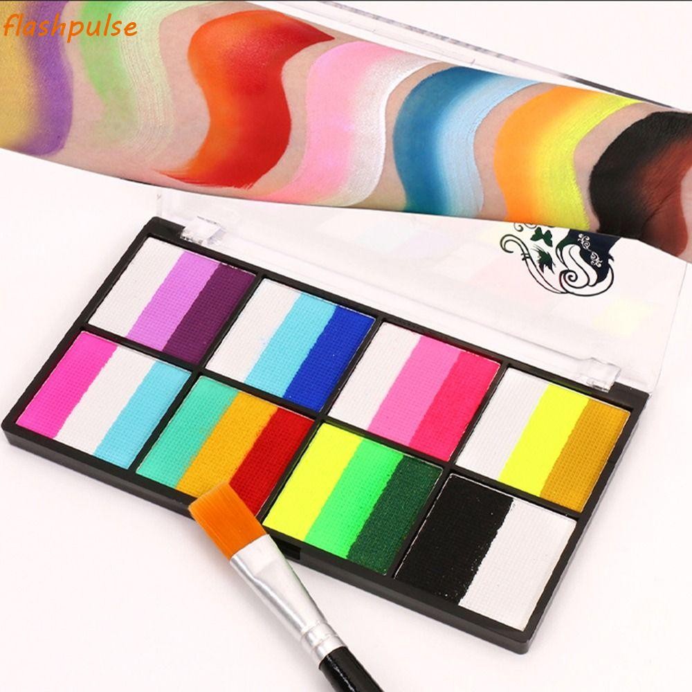 Flashpulse Body Art Painting, Trang điểm đầy màu sắc Body Face Painting Kit, Beauty Tattoo Clown Was