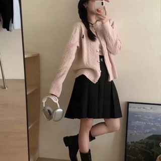 Áo Khoác Cardigan Len Thừng Thêu Ngựa Ngưc, Áo Len Chất Dày Dặn Mềm Mịn Giữ Ấm Mùa Đông Phong Cách Hàn Quốc | Vui Vẻ