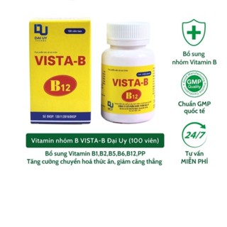 VISTA B B12 - Đại Uy - Bổ Sung Vitamin Nhóm B Lọ 100 Viên