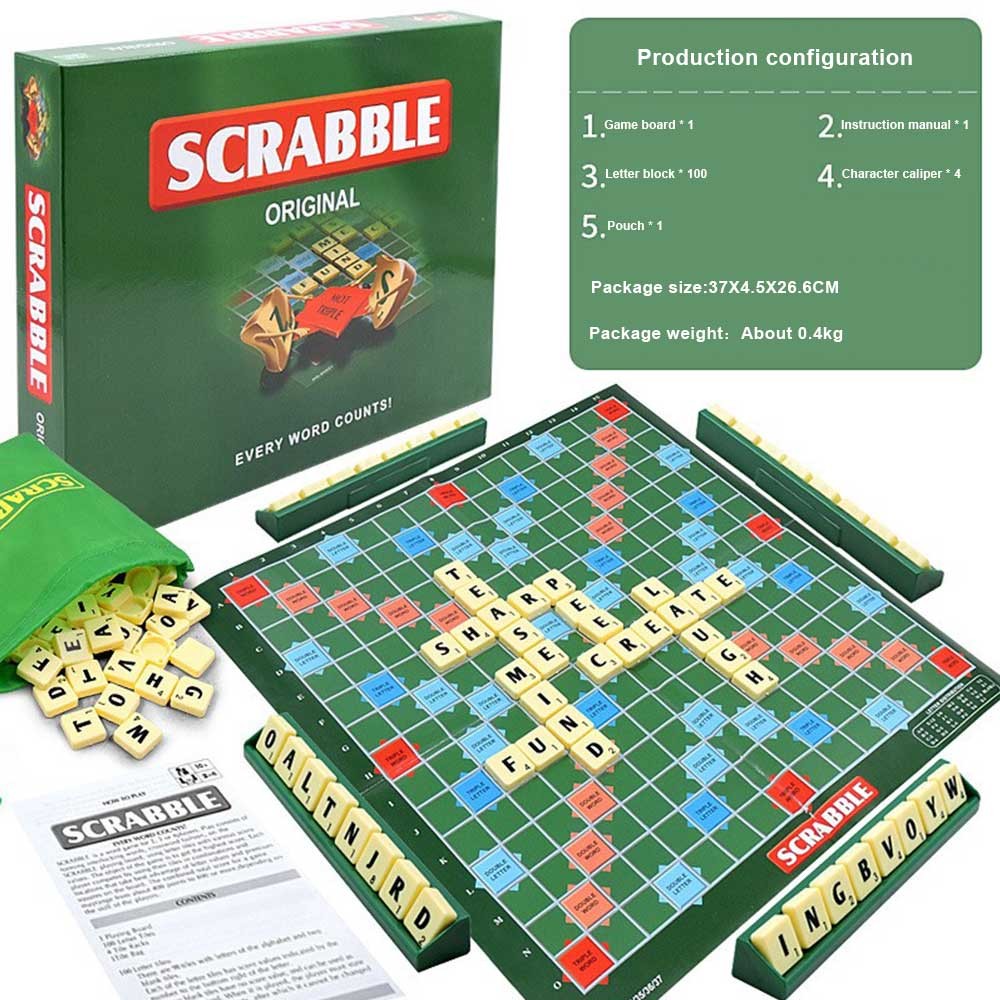 Sealed Scrabble Board Game Classic Family Educational Word Toy for Kids & Adults