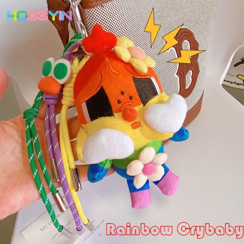 Móc khóa, POPMART Rainbow Crybaby Rainbow Crybaby Mặt dây chuyền Crybaby, Dễ thương treo trang trí Ba lô Móc khóa Túi Phụ kiện