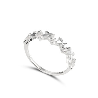 Nhẫn Trang sức bạc 925 ADJ đính đá CZ sang trọng cao cấp Ngôi Vị Bổn Cung SN14523AD