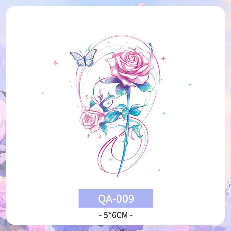 Hình xăm dán nhiều màu sắc không thấm nước nhỏ tươi cánh tay nữ xương đòn cá tính dễ thương chó con 