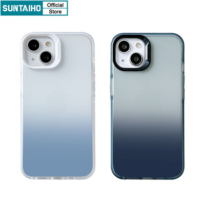 Ốp Điện Thoại Suntaiho Thanh Lịch Màu Gradient Trong Suốt Mờ Mềm Cao Cấp Chống Sốc Cho iPhone 11 12 13 14 15 16 Pro Max IP 7 8 Plus Iphon X XS XR Xs max