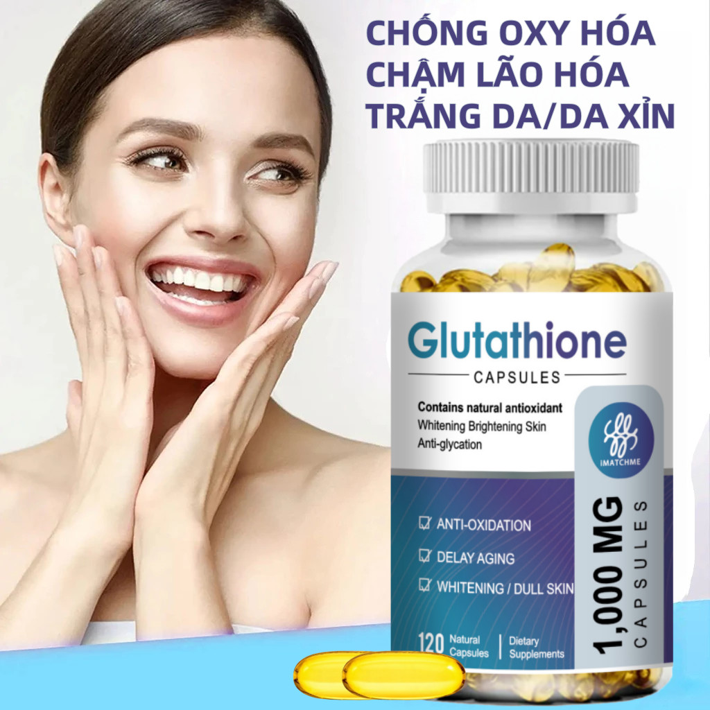 Viên uống Glutathione KIRKLAND iMATCHME giúp làm trắng da, đẹp da, giảm thâm nám và tăng cường khả n
