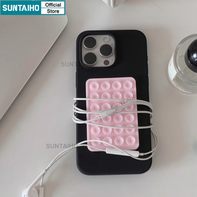 Ốp Điện Thoại Suntaiho Cốc Hút 3D Silicon Mềm Cao Cấp Chống Sốc Cho iPhone 11 12 13 14 15 16 Pro Max IP 7 8 Plus Iphon X XS XR Xs max