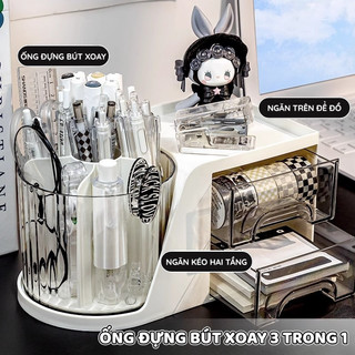  Hộp Đựng Bút Có Ngăn Kéo Thông Minh – Kệ Đựng Đồ Giúp Bàn Làm Việc Ngăn Nắp Tiện Dụng 