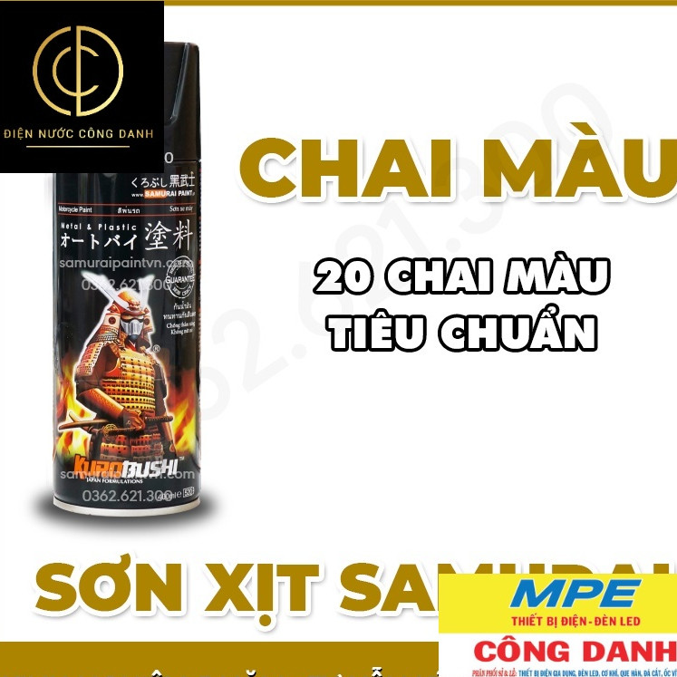Sơn Samurai - 30 Mã Màu Tiêu Chuẩn Sơn Xịt Samurai