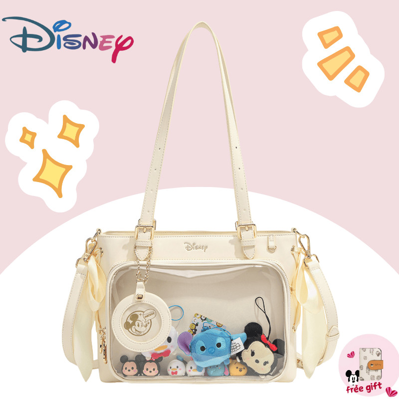 Disney Chính Hãng Mickey Series Mềm Mại Dễ Thương Nhật Bản itabag Thiết Kế Cửa Sổ Túi Đeo Vai Nữ