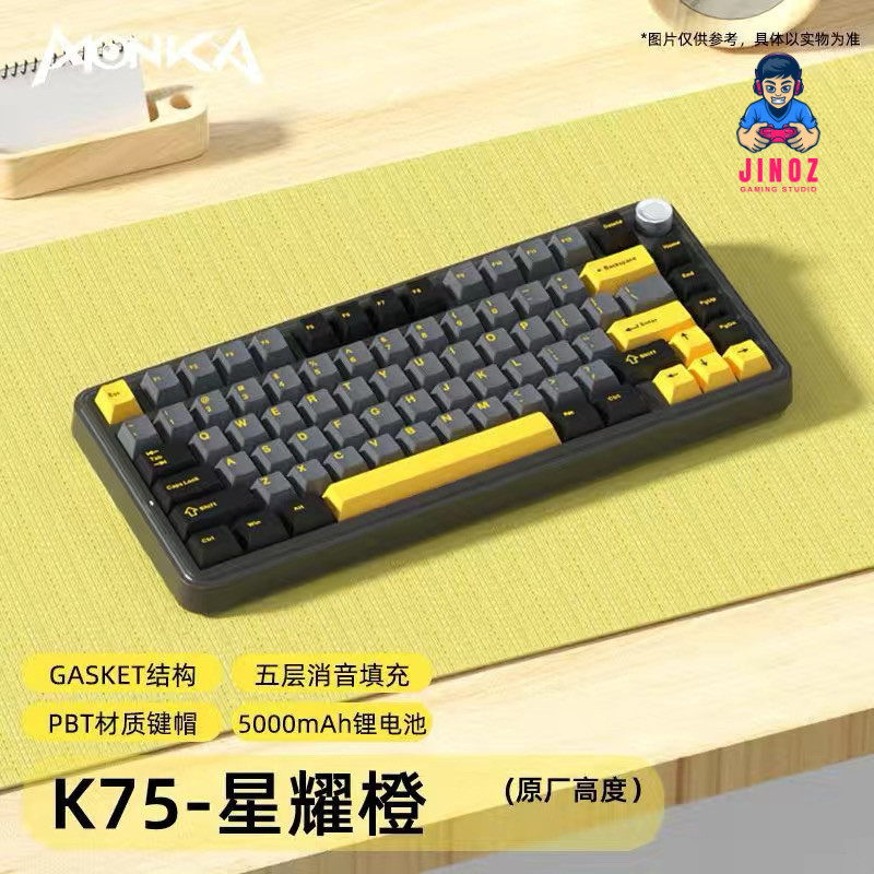 Bàn phím cơ không dây Monka K75 | 3 mode | RGB | Hotswap | BigBuy360 - bigbuy360.vn