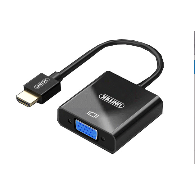 Cáp chuyển  Hdmi to Vga Unitek V128ABK ko audio (15cm) / V128BBK có ngõ audio (15cm)