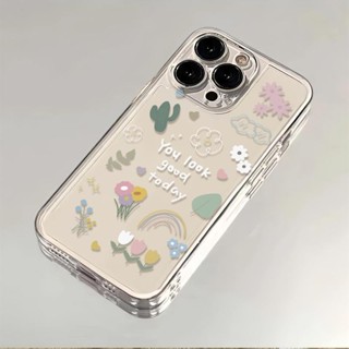 Thích hợp cho iPhone 11 12 Pro Max x xr xs Max 7 plus 8 plus 13 Pro Max 14 Pro Max 15 Pro Max có in hoa cầu vồng toàn bộ silicon trong suốt