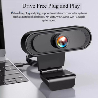 Webcam HD 1080P màu đen cho máy tính xách tay Máy ảnh Web USB hạng trực tuyến có Mic Hỗ trợ lớp học trực tuyến