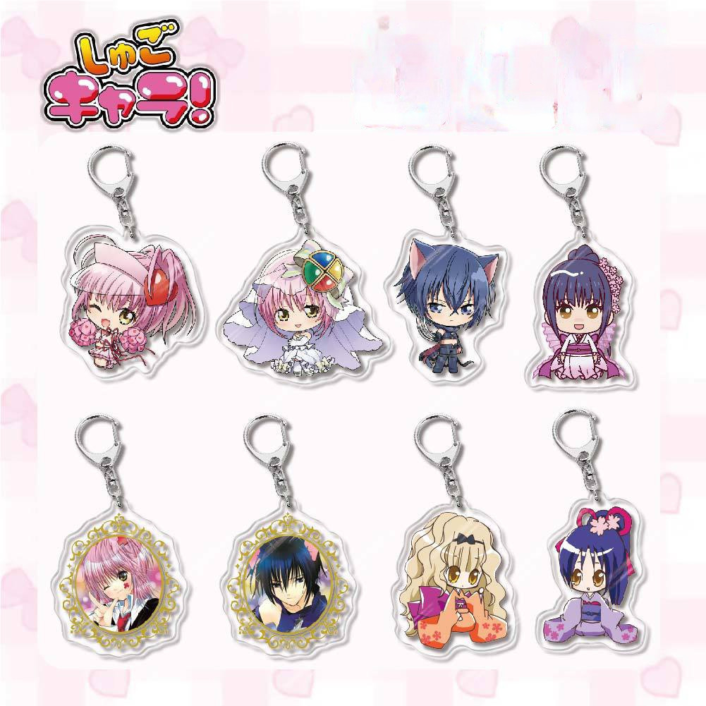 Shugo Chara Acrylic Móc Khóa Hinamori Amu Tsukiyomi Ikuto Hoshia Utau Nhân Vật Mặt Dây Chuyền Móc Ch