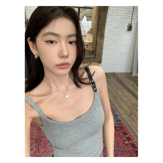 752#吊带小背心女夏季内搭打底上衣外穿美背自带胸垫内衣文胸一体