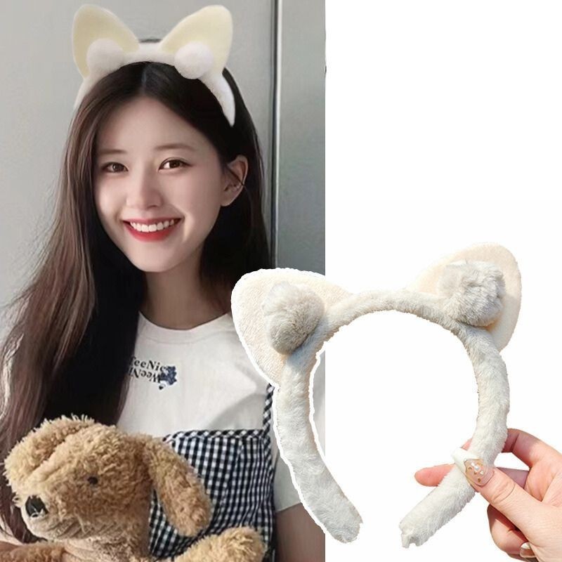 Cài tóc rửa mặt hình thú gấu, cá mập, cà rốt dễ thương nữ LAGU bờm băng đô thun makeup, trang điểm