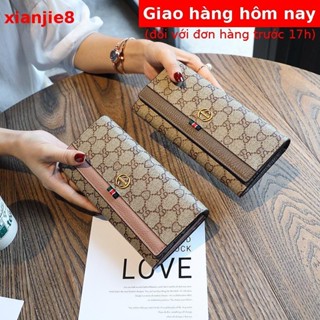  Ví Da Thật Dáng Dài Có Nhiều Ngăn Đựng Thẻ Thiết Kế Đơn Giản Thời Trang Cho Nữ 