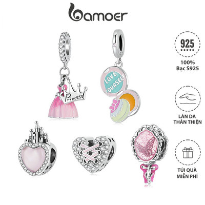 Bamoer Bạc 925 Quyến Rũ Công Chúa Cổ Tích DIY Cho Vòng Tay Dây Chuyền SCC22037