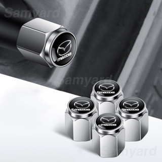 4 Kiểu Dáng Thể Thao Lốp Ô Tô Nắp Không Khí Vít-on Bánh Xe Hình Trụ Lốp Van Nắp Cho Xe Mazda BT-50 CX-3 CX-30 CX-5 CX-8 CX-9 Phụ Kiện Xe Hơi