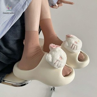  Gootrades nữ GOOTARDES Dép nữ hoạt hình mèo Kitty chống trượt Thời trang Nhật Bản Màu hồng Trắng hàng ngày Đế dày Dép xỏ ngón mùa hè trong nhà ngoài trời 