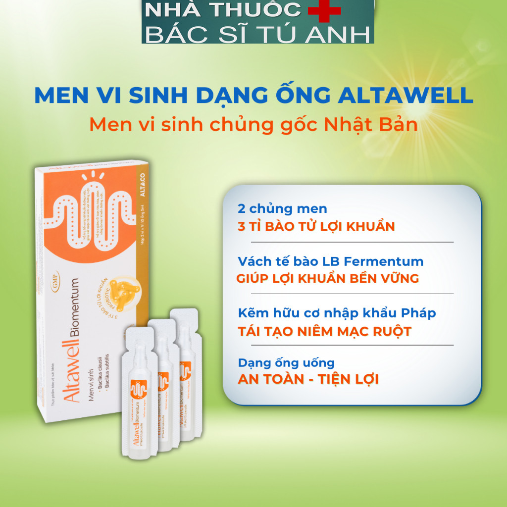 Men vi sinh chủng gốc Nhật Bản Altawell Biomentum - Bổ sung lợi khuẩn hỗ trợ tiêu hóa