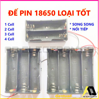 Hộp đế cell 18650 3.7v 4.2v - box cell 18650 - khay cell 18650 - có sẵn dây nguồn